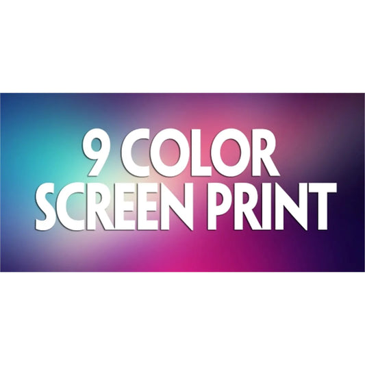 9 color contract screen printing inkdnylon Custom Apparel