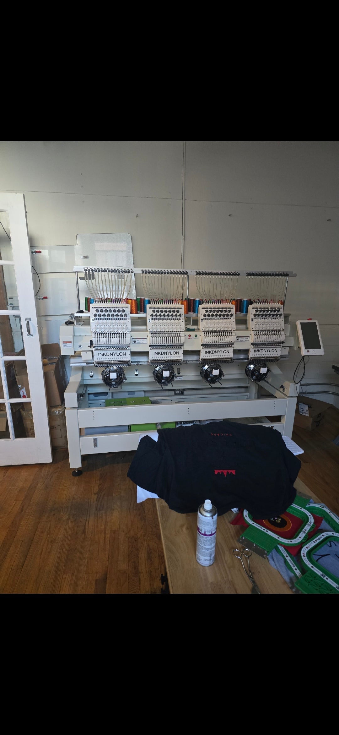 Inkdnylon 4 head embroidery machine