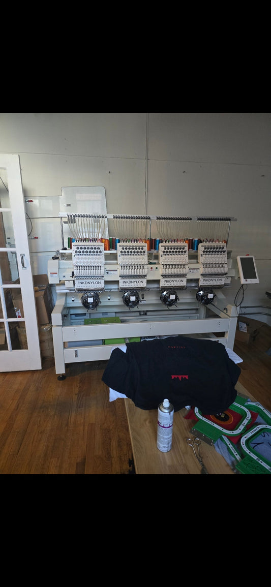 Inkdnylon 4 head embroidery machine
